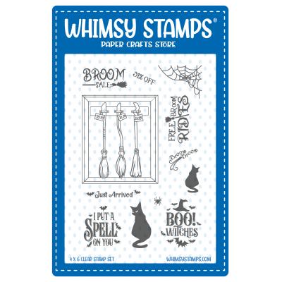 Whimsy Stamps Stempel - Witch Broom Sale